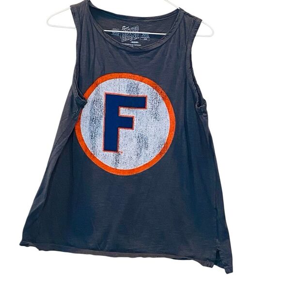 The Original Retro Brand University of Florida Gators Circle F Logo Tank Top Gra - Picture 1 of 4